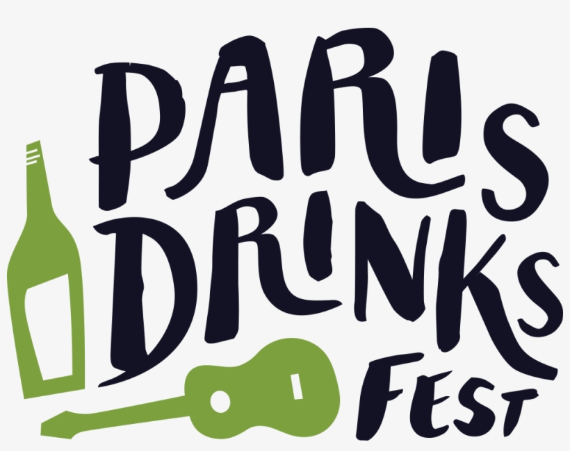 Paris Drinks Fest Logo Green Detail - Glass Bottle, transparent png #7586573