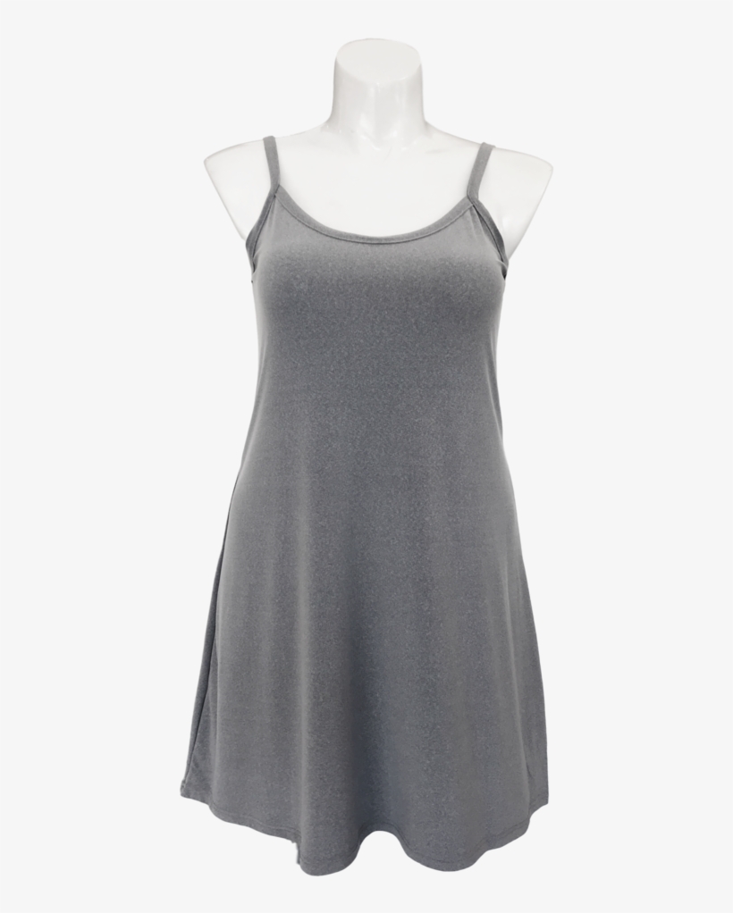 Heather Gray Essential Cami Tunic For Missy And Plus - Little Black Dress, transparent png #7587357