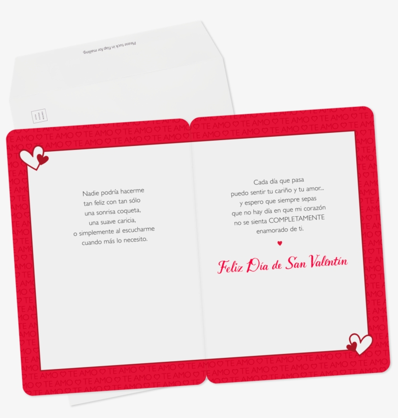 I Love You Jumbo Spanish-language Valentine's Day Card, - Document, transparent png #7587853