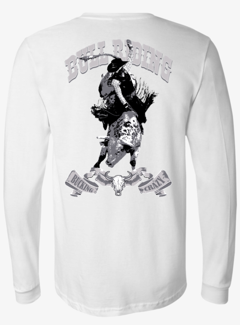 Boxer Crab Bucking Crazy Bull Rider Long Sleeve Shirt - Sweatshirt, transparent png #7588050