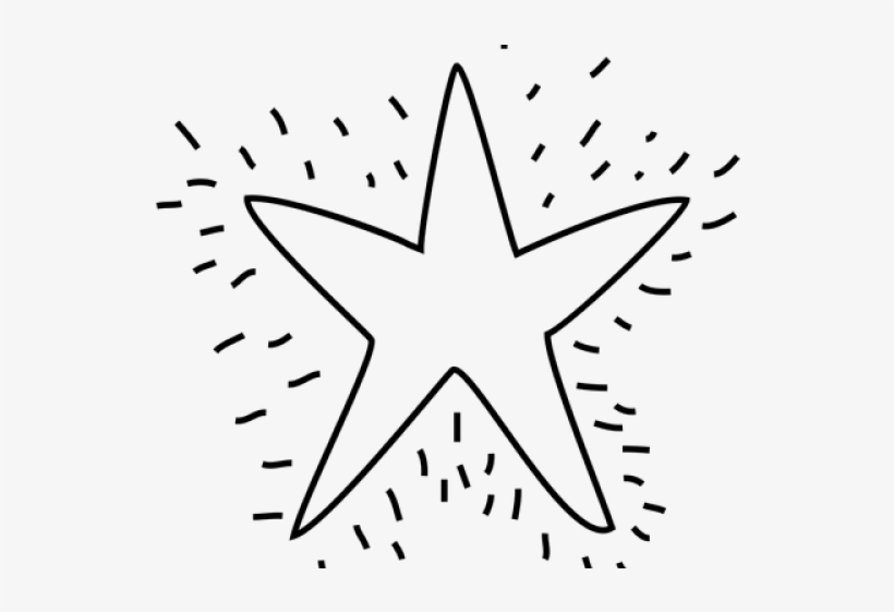 Drawn Star Line - Hand Drawn Stars Png, transparent png #7588244