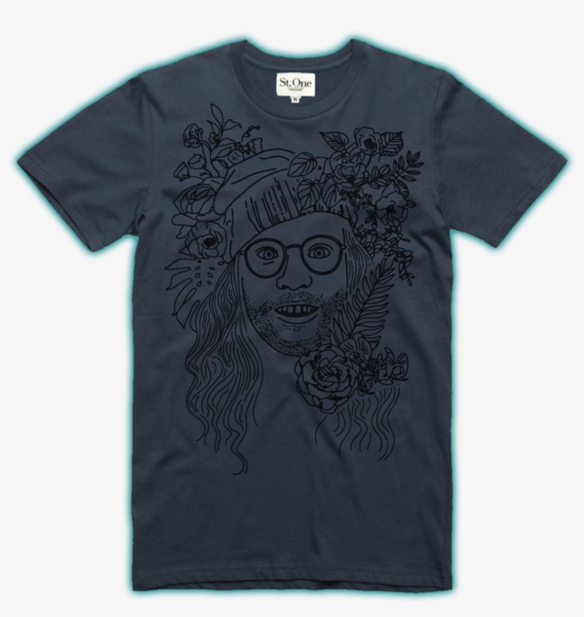 St One Flower Navy - Active Shirt, transparent png #7588447