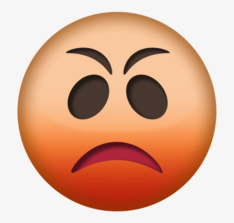 Angry Emoji Png Transparent - Smiley, transparent png #7590802