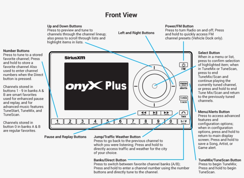 Onyx Plus Radio Buttons And Controls - Diagram, transparent png #7591545