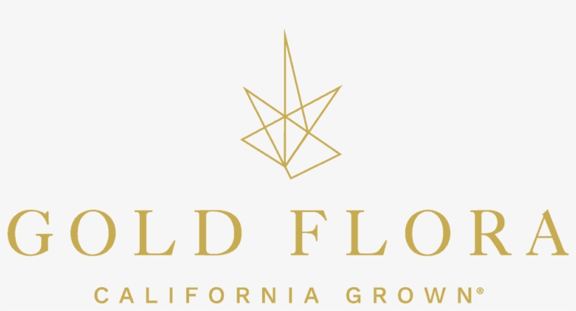 Goldfloralogo Outline Horiz Gold R - Triangle, transparent png #7591740