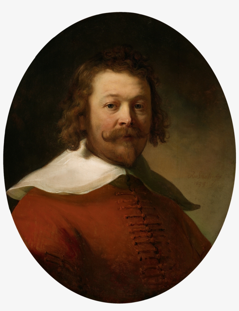 Portrait Of A Man In A Red Coat - Portrait Of A Bearded Man, Bust Length,, transparent png #7591911