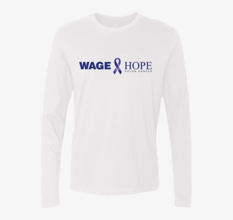 Wage Hope Colon Cancer Ribbon Long Sleeve - Agfa-gevaert, transparent png #7592252