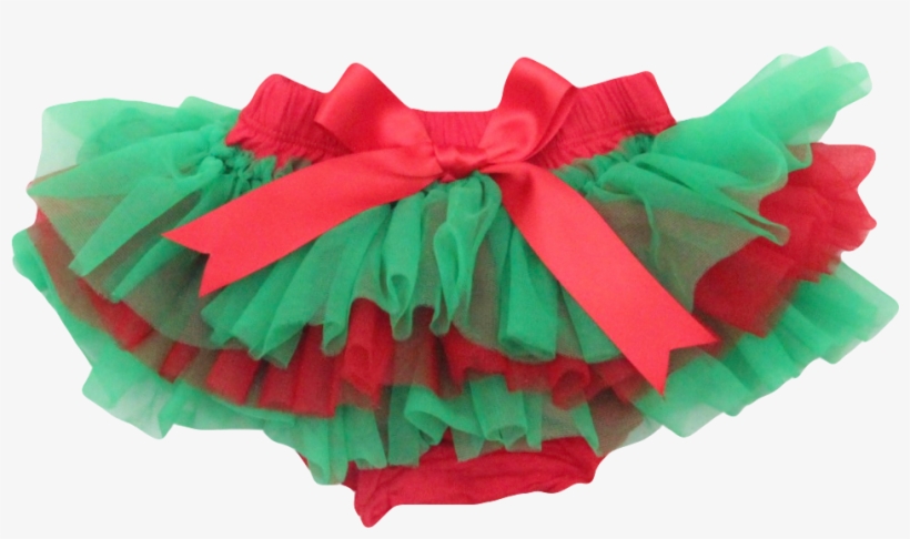 Red And Green Christmas Tutu Bloomer - Ruffle, transparent png #7592597