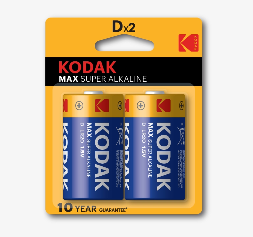 Kodak Max Alkaline D Battery - Parallel, transparent png #7593103