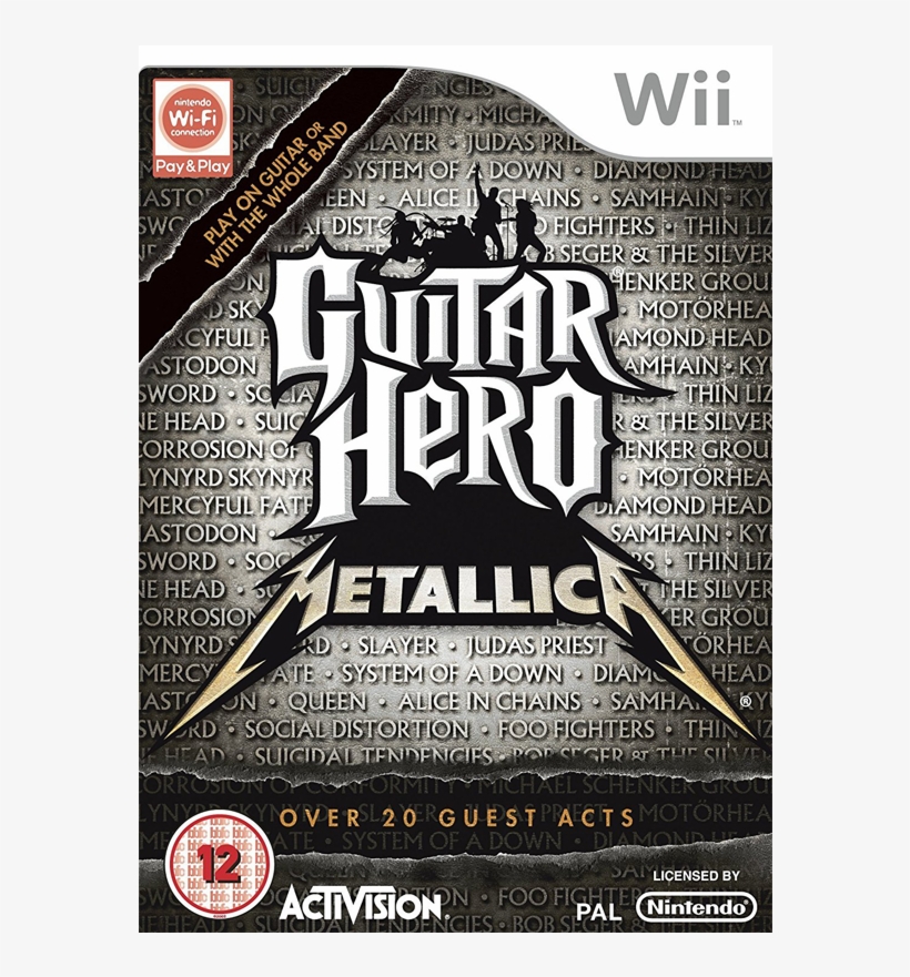 Guitar Hero - Wii - Guitar Hero Metallica Xbox 360, transparent png #7593224