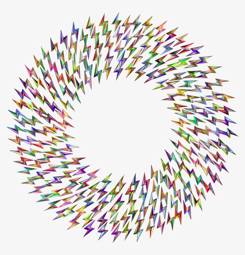 Lightning Bolt Frame Chromatic - Circulo Espiral De Color, transparent png #7595015