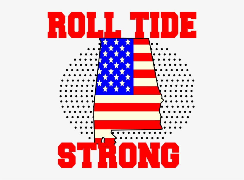 Roll Tide Strong, Roll Tide Strong - American Flag Round, transparent png #7595627