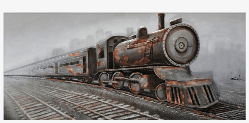 3d Train Painting, transparent png #7596625
