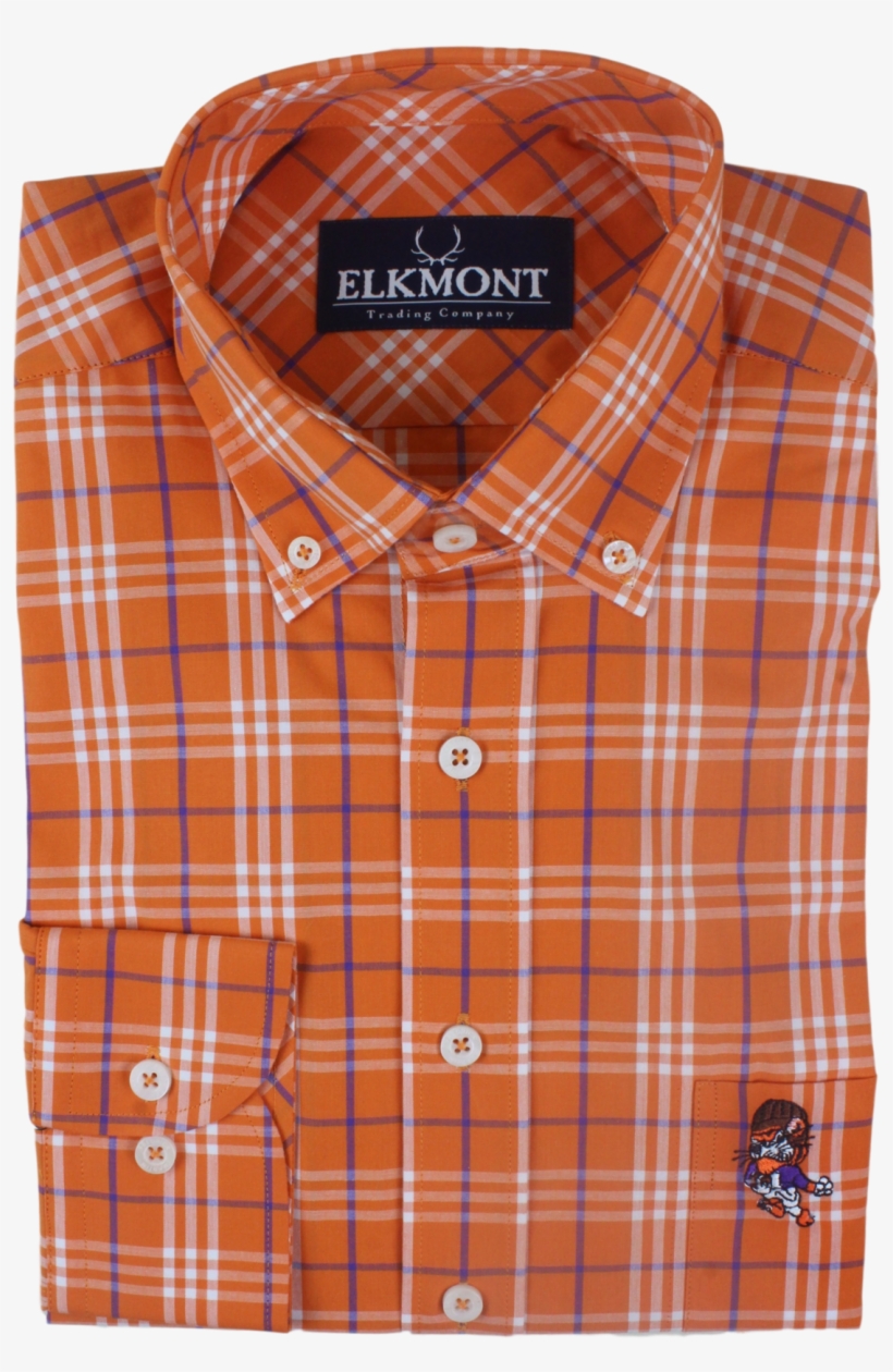 Elkmont Men's Touchdown Dress Shirt - Plaid, transparent png #7596964