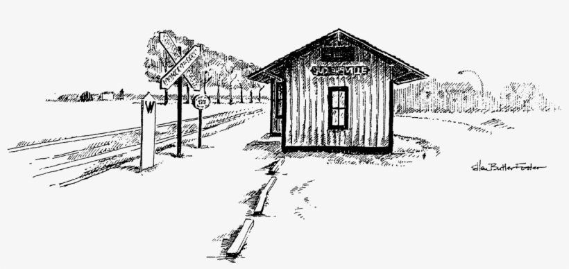 Sudlersville Train Station Museum - Estacion De Trenes Dibujo, transparent png #7597473