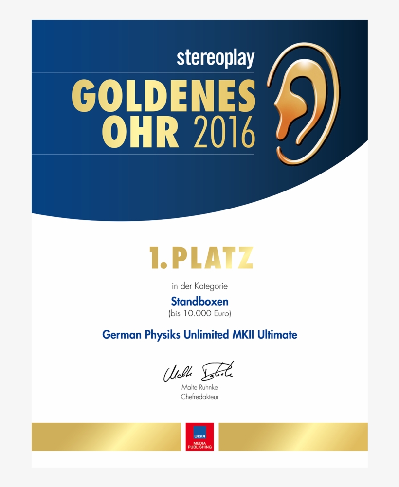 Fweb Unlimited Award Badges 7 - Stereoplay Goldenes Ohr 2017 Kopfhörer, transparent png #7597622