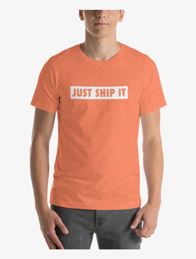 Just Ship It Outline T-shirt - Christian Halloween Shirts, transparent png #7598026