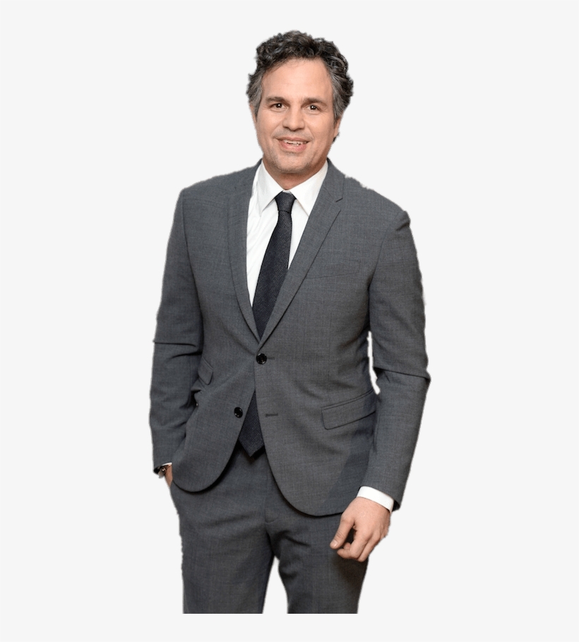 Mark Ruffalo Grey Suit Transparent Png - Blouson Coupe Droite Homme, transparent png #760862