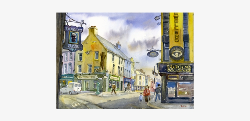 'galway Bar' Giclee Print - Galway City Watercolour, transparent png #761154