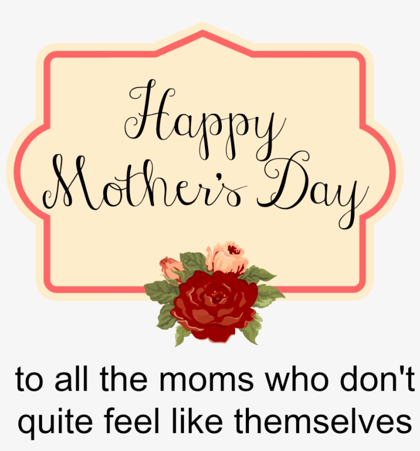 Happy Mother's Day To All The Moms Who Don't Quite - Orange Blue Green White Brown Bold Flowers Floral Vintage, transparent png #761318