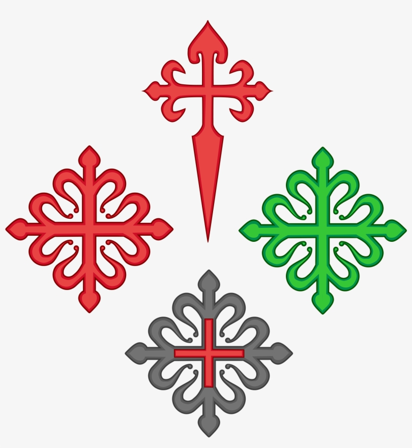 Crosses Of The Order Of Santiago, The Order Of Alcantara, - Escudo Cruz Ordem De Avis, transparent png #761406