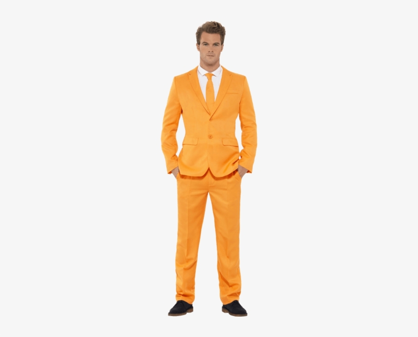Orange Stand Out Suit Man In An Orange Suit Free Transparent PNG