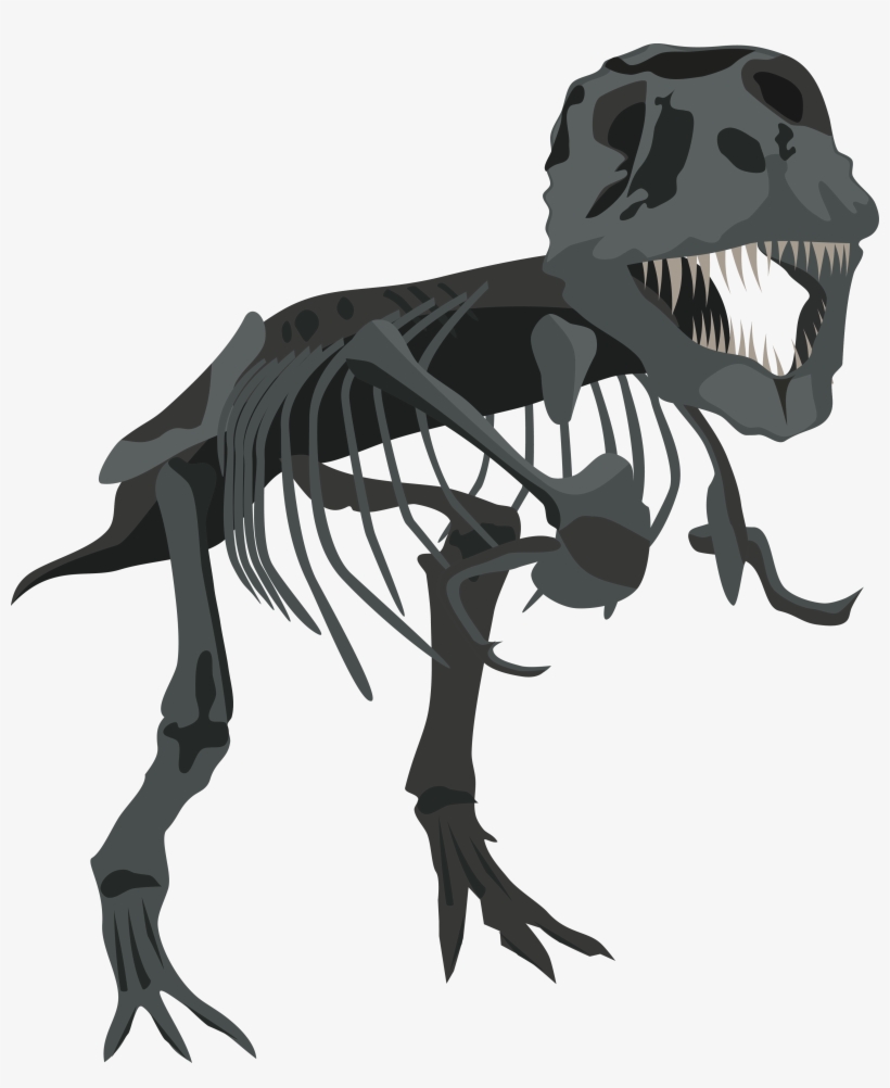 Dino - T-rex Skeleton Wide Rule Composition Notebook, transparent png #762011