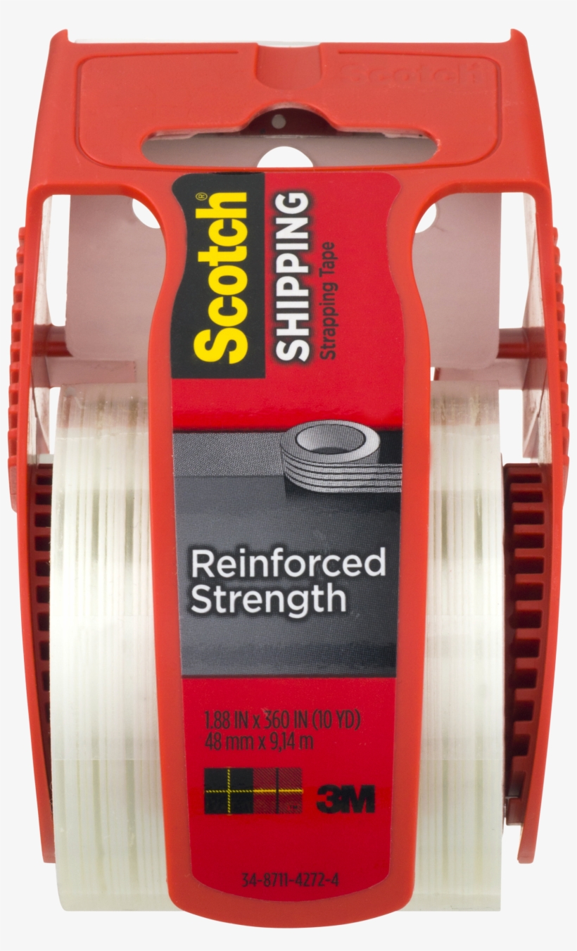 Scotch Reinforced Clear Strapping Tape, 2in, transparent png #762395