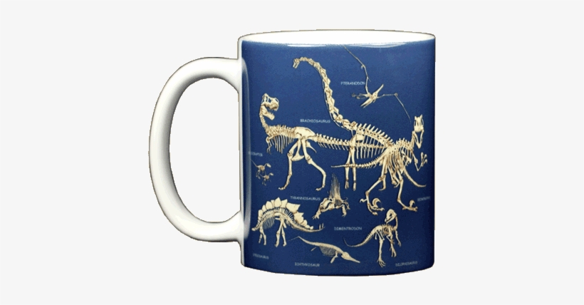 Dinosaur Bones Ceramic Mug - Ceramic, transparent png #762445