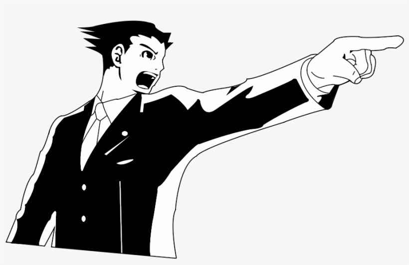 Ace Attorney Black Black And White Man Male Gentleman - Troll Comics Forever Alone, transparent png #763220