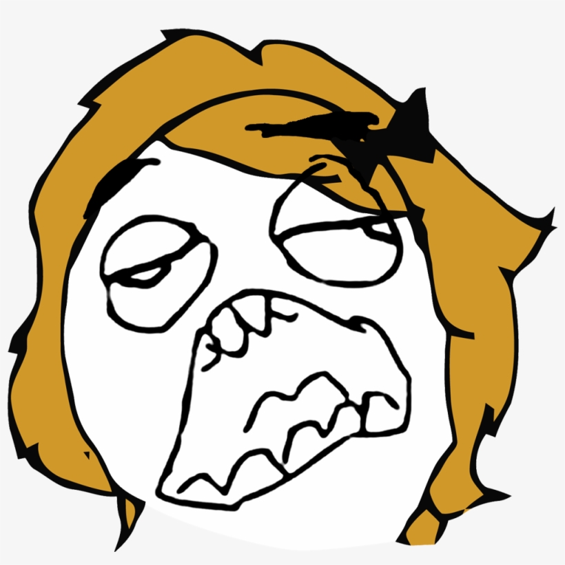 Derpina On Scratch - Rage Comic Faces Girl, transparent png #763373