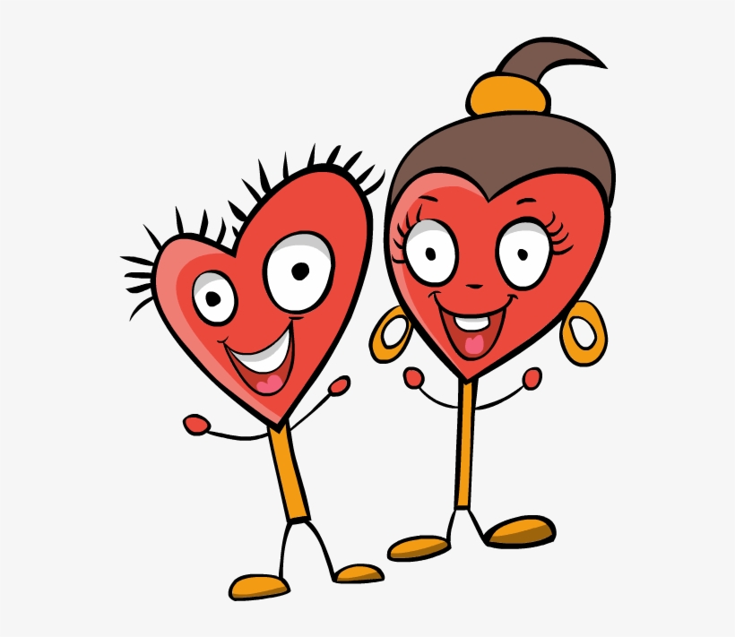 Clip Art Valentines Day Girl Boy Happy Couple Love - Love Couple Clipart In Png, transparent png #763457