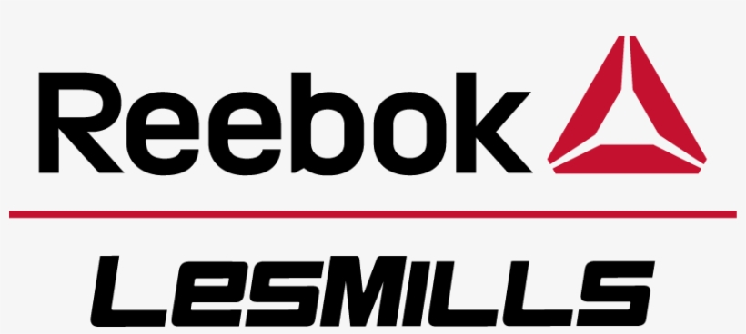 Reebok Lesmills Lockup Final Blkred - Reebok, transparent png #763566