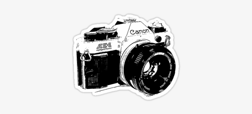 "vintage Canon Camera" Stickers By Patidesigns - Happy Birthday Photographer Camera, transparent png #764926