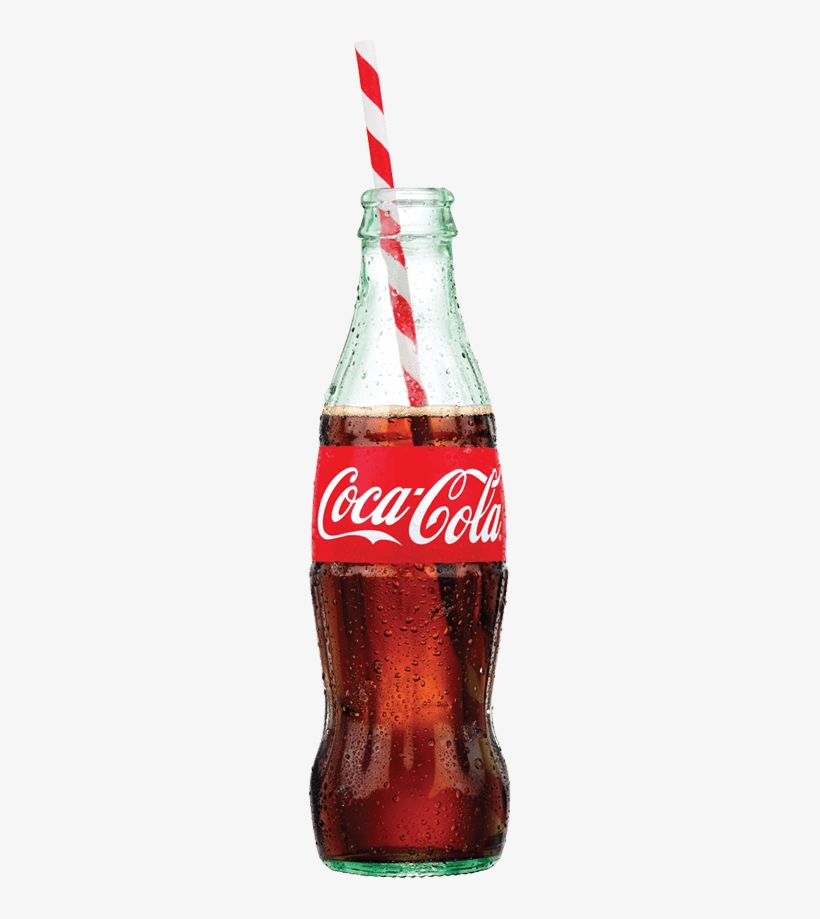 Family Owned Distributor Of Coca-cola Products And - Coca Cola Bottle With Straw, transparent png #764929