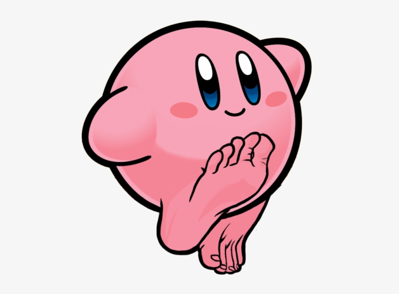 Laughing Mouth Cliparts - Kirby With Man Feet, transparent png #765140