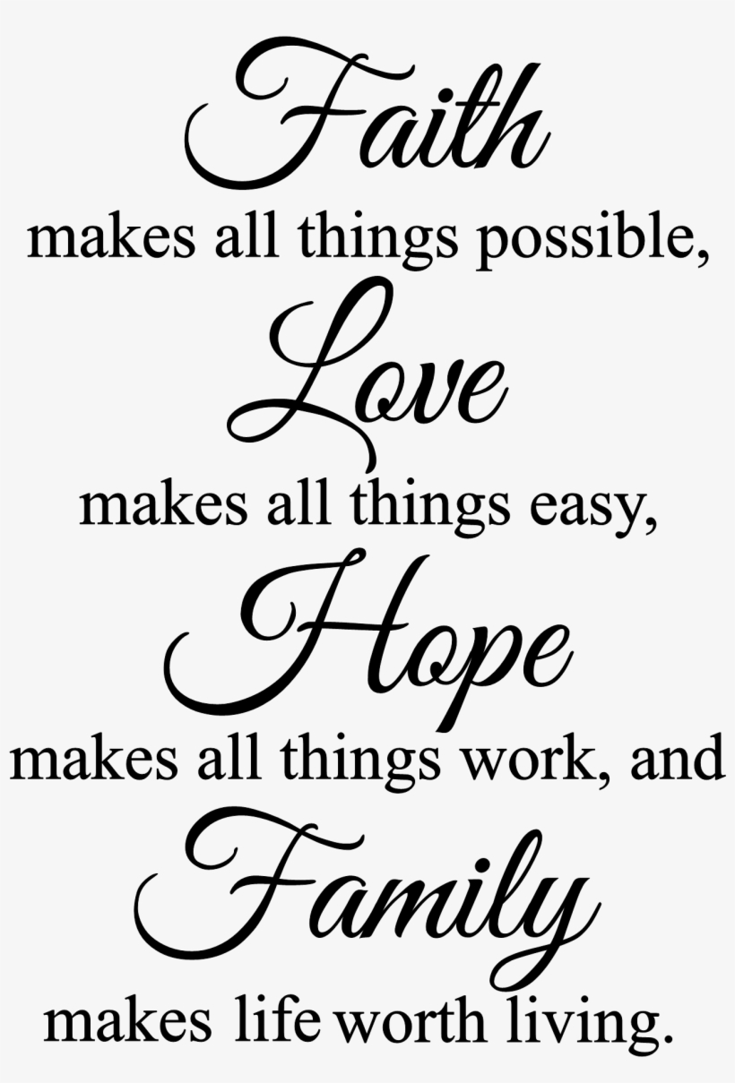 Faith Makes All Things Possible Wall Decal Religious - It's Ok To Climb Out Of Your Family Tree, transparent png #765711