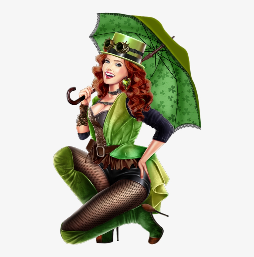 Paint Shop, Leprechaun, St Patrick, Santos, Clovers, - Femme Hiver Tube Png Femme En Vert, transparent png #765923