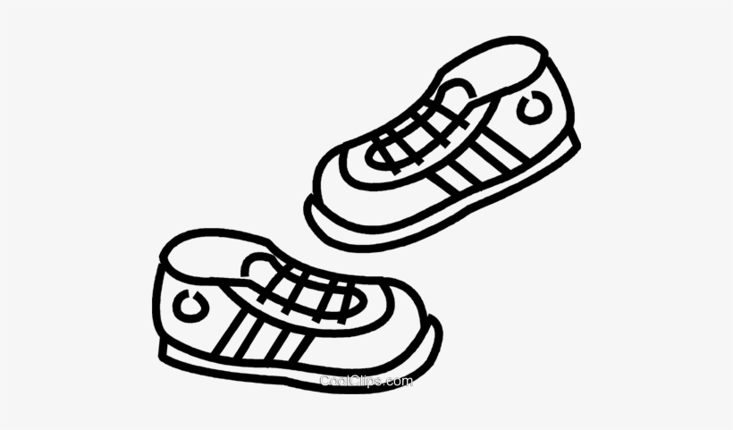 Running Shoes Royalty Free Vector Clip Art Illustration - Drawing Of Running Shoes, transparent png #765952