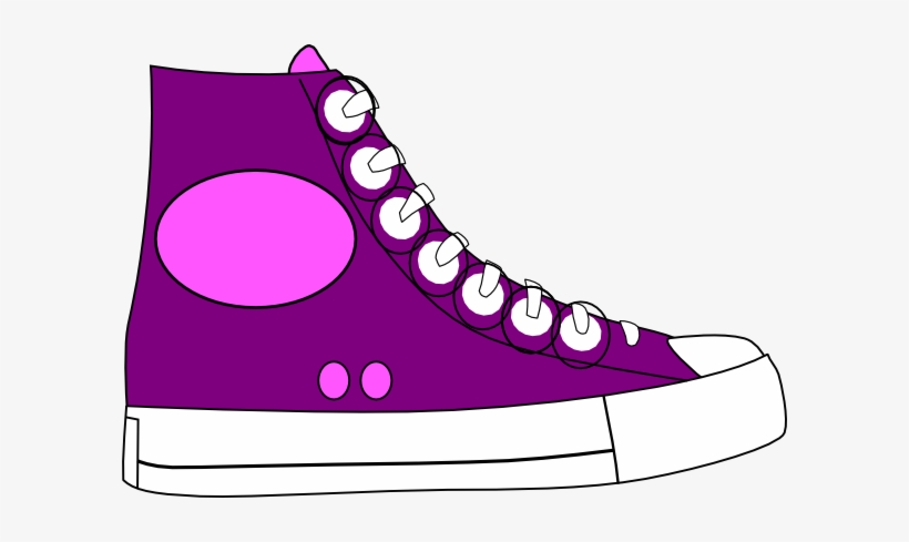 Clipart Freeuse Download Gym Shoes Purple Sneaker Free - Pink Shoe Clip Art, transparent png #766753