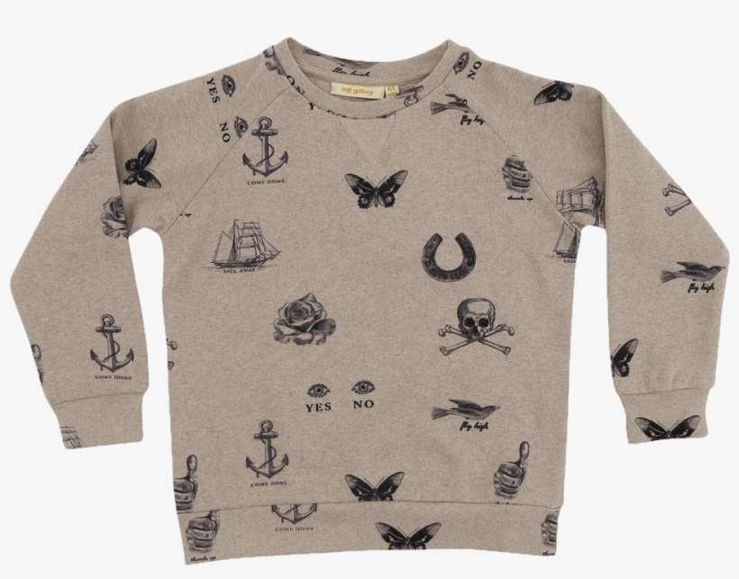 Soft Gallery Silas Sweat Aop Tattoo - Sweater, transparent png #766785