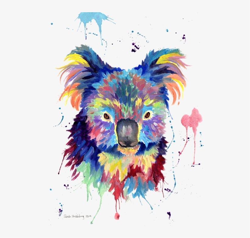 Bleed Area May Not Be Visible - Koala Painting, transparent png #767477