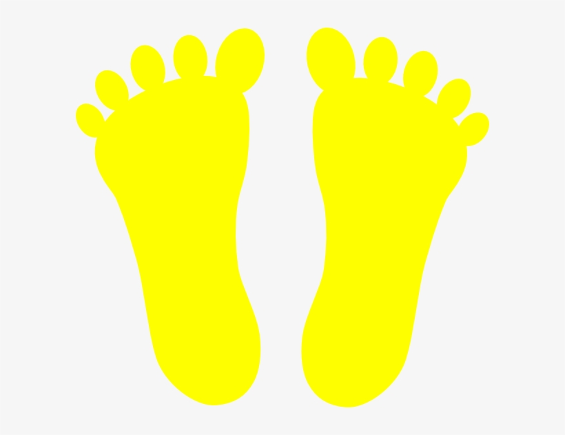 Footsteps Clipart - Yellow Foot Clipart, transparent png #767481