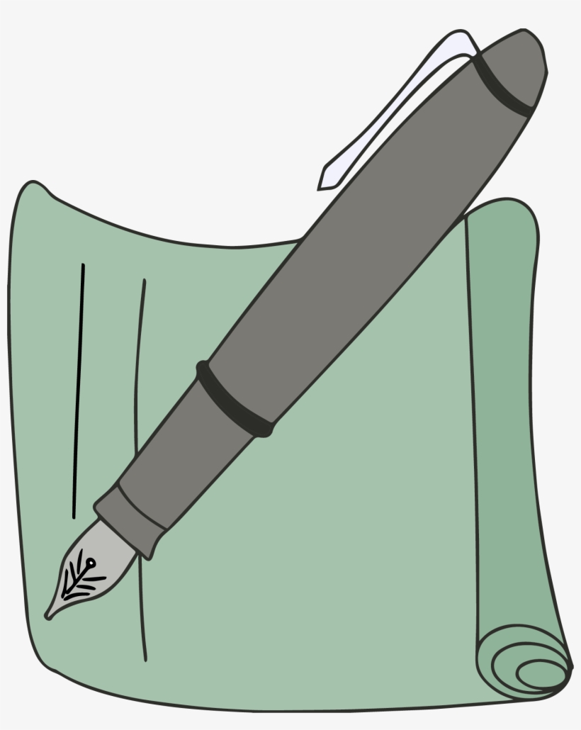 Calligraphy Pen And Paper Clipart Png - Paper, transparent png #767923
