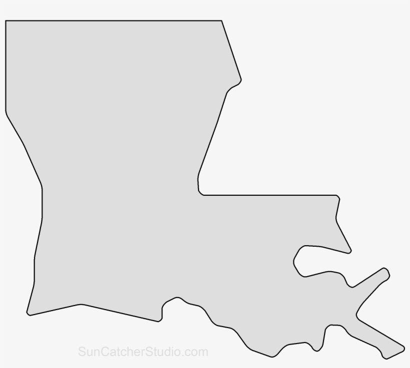 Map Outline, Printable State, Shape, Stencil, Pattern - Louisiana State Outline Wood, transparent png #768000