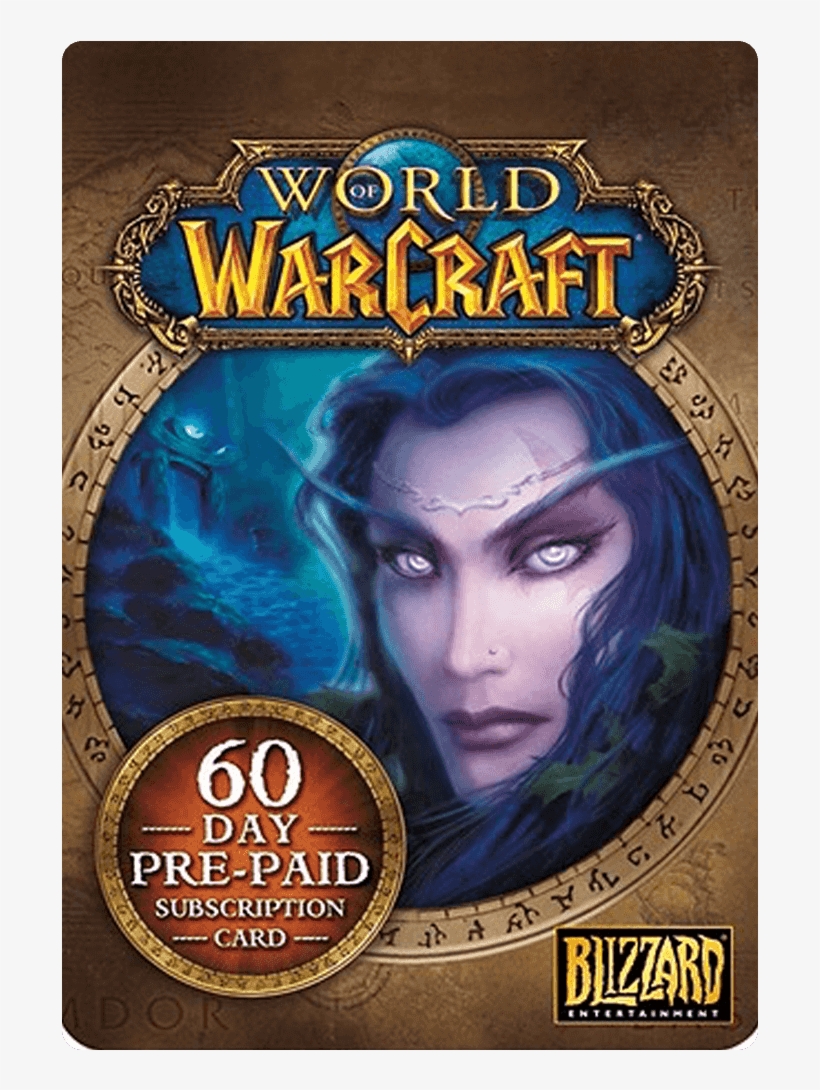 World Of Warcraft 60 Days Time Card Ru Gift - World Of Warcraft Spiel, transparent png #768199