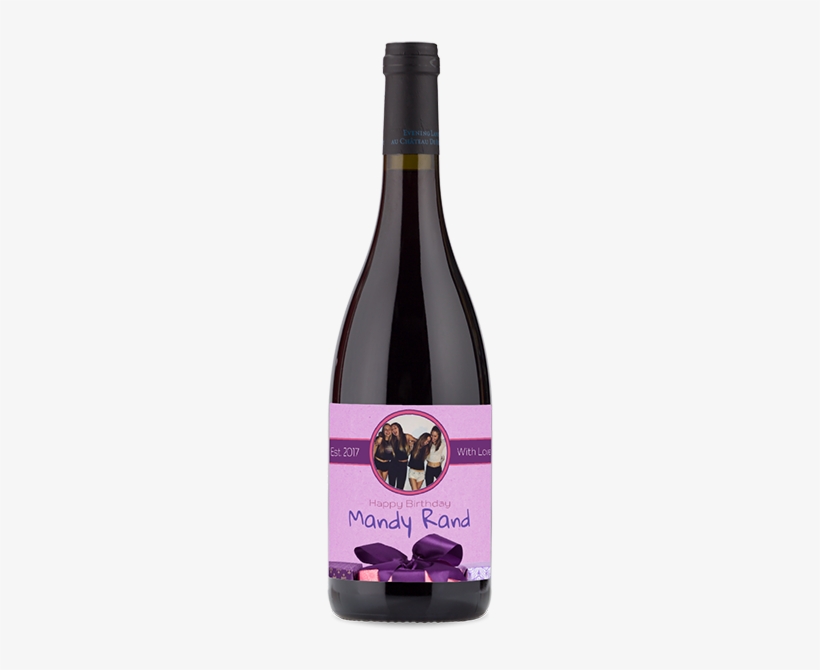 Birthday Wine Bottle - Wine, transparent png #768918