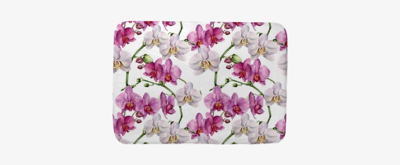 Watercolor Floral Pattern With Orchids - Design, transparent png #769574