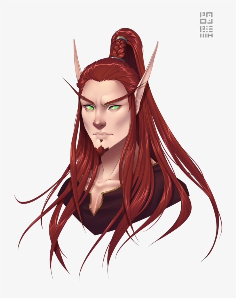 Eligoon By Paolapieretti Warcraft 3, World Of Warcraft, - Male Elf Red Hair, transparent png #769654