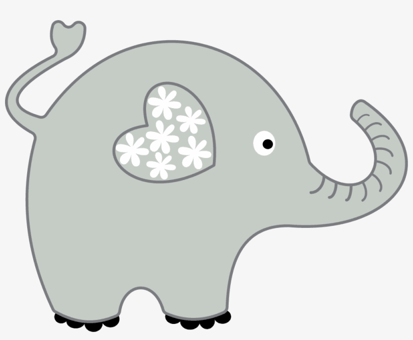 Clip Elephant Ears Clipart - Clipart Elephant With Heart, transparent png #769910